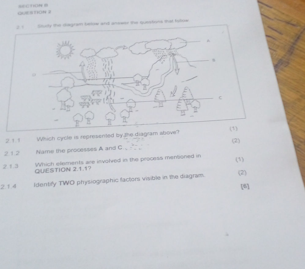 2.1 Study the diagram below and answer the | StudyX