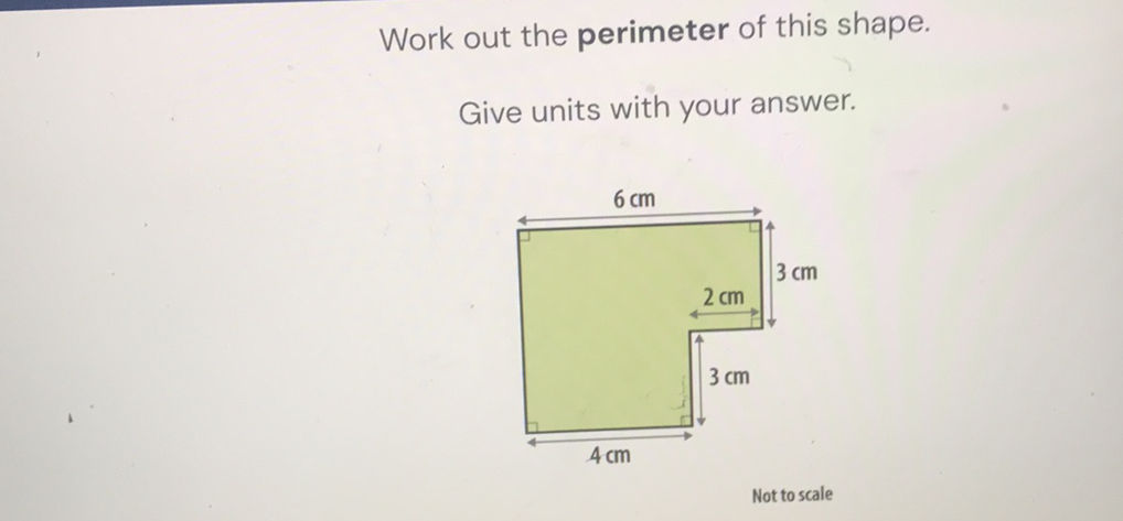 Math Homework Perimeter Shape Work out the perimeter of this shape. Give | StudyX