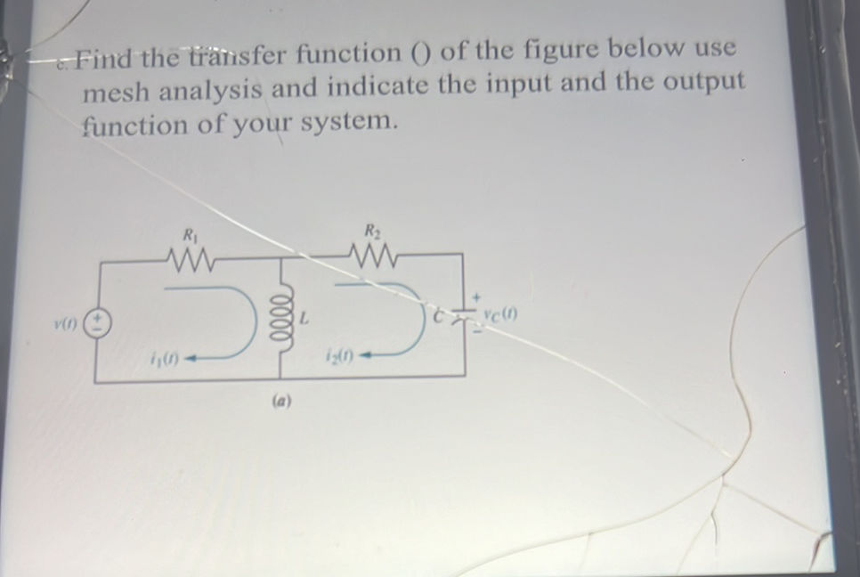 Find the transfer function () of the figure | StudyX