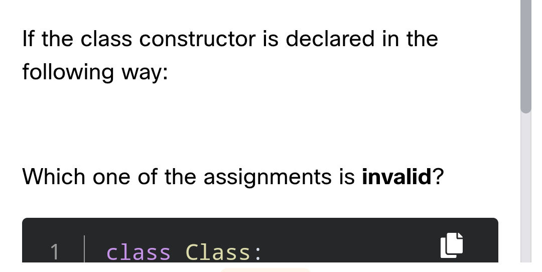 If the class constructor is declared in the