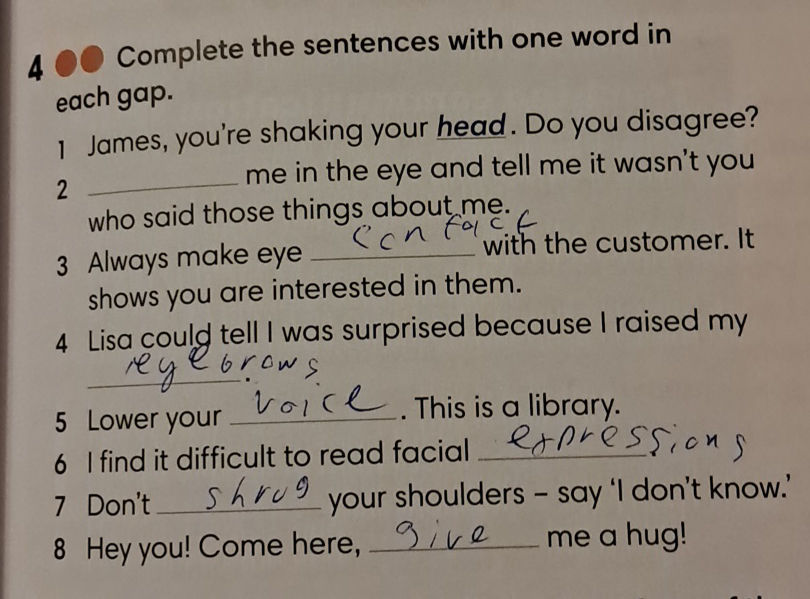 Complete the sentences with one word in each | StudyX