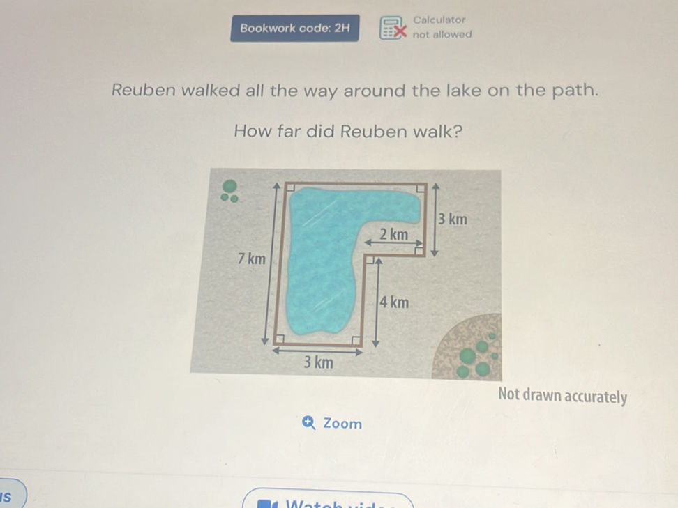 Reuben Walk In Reuben walked all the way around the lake on | StudyX