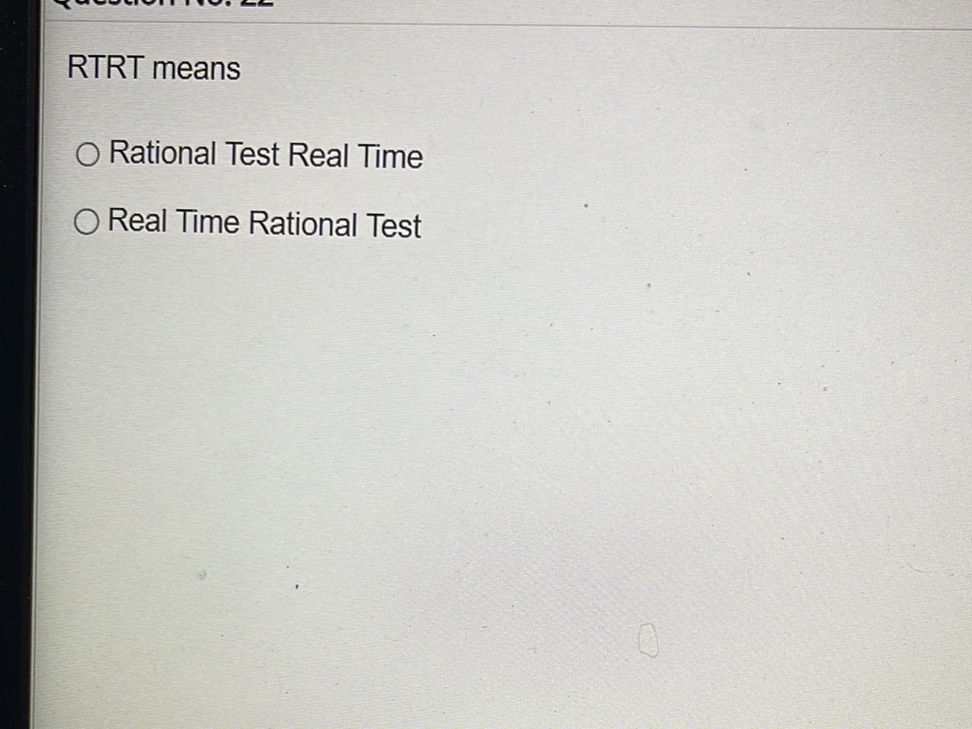 RTRT means Rational Test Real Time Real | StudyX