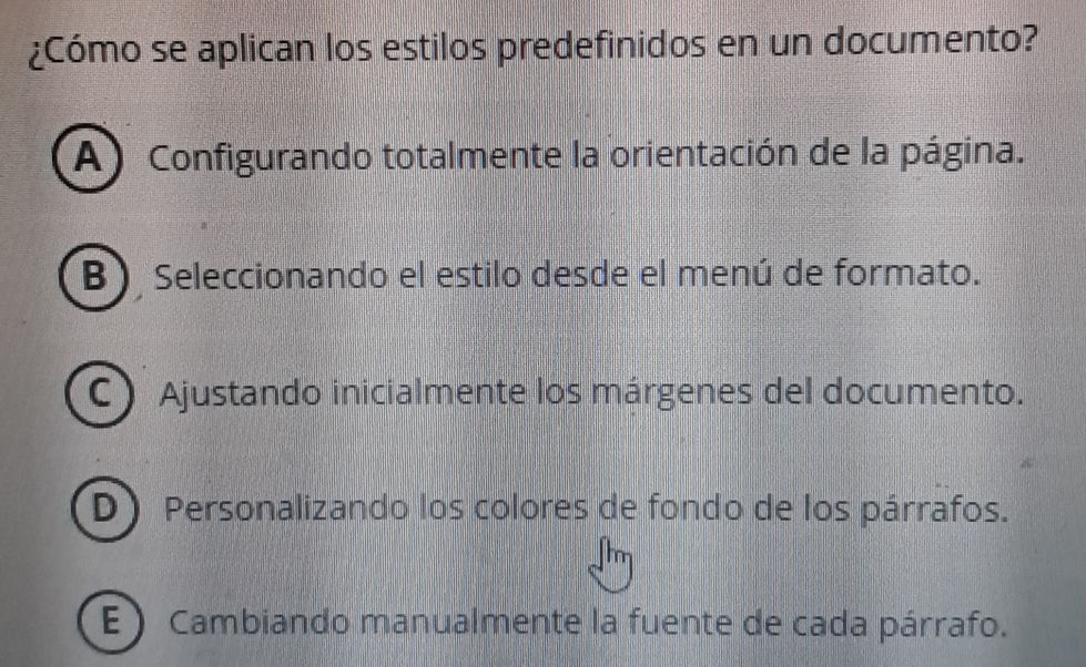 Programas Predefinidos ¿Cómo se aplican los estilos predefinidos en