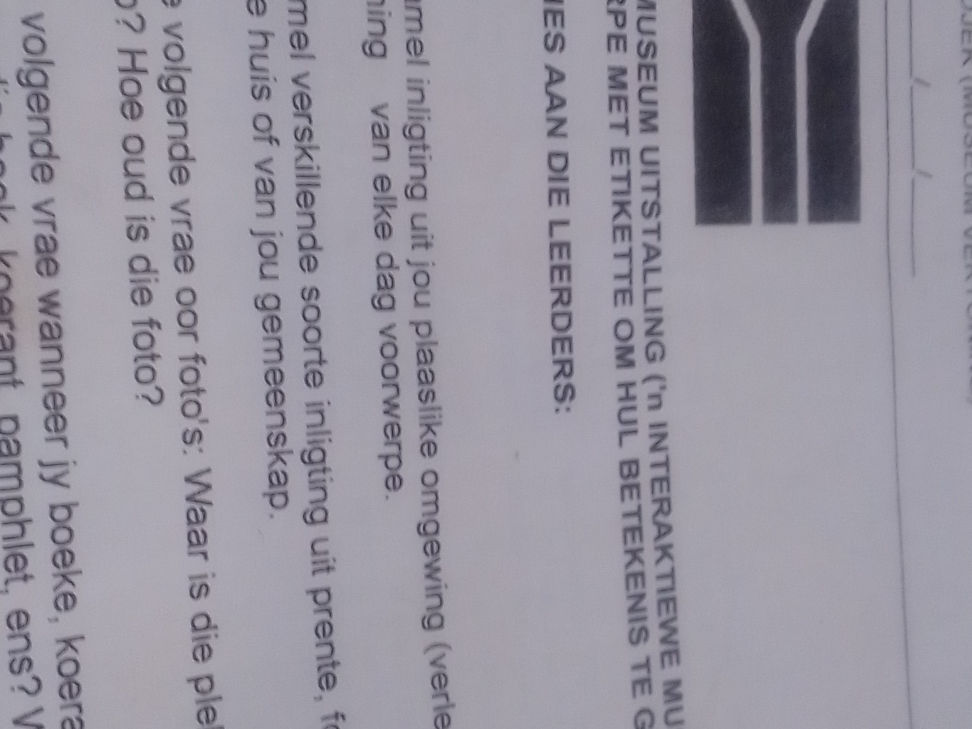 MUSEUM UITSTALLING ('n INTERAKTIEWE MU RPE | StudyX