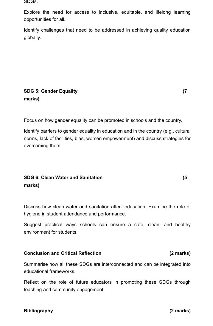 SDGs. Explore the need for access to | StudyX