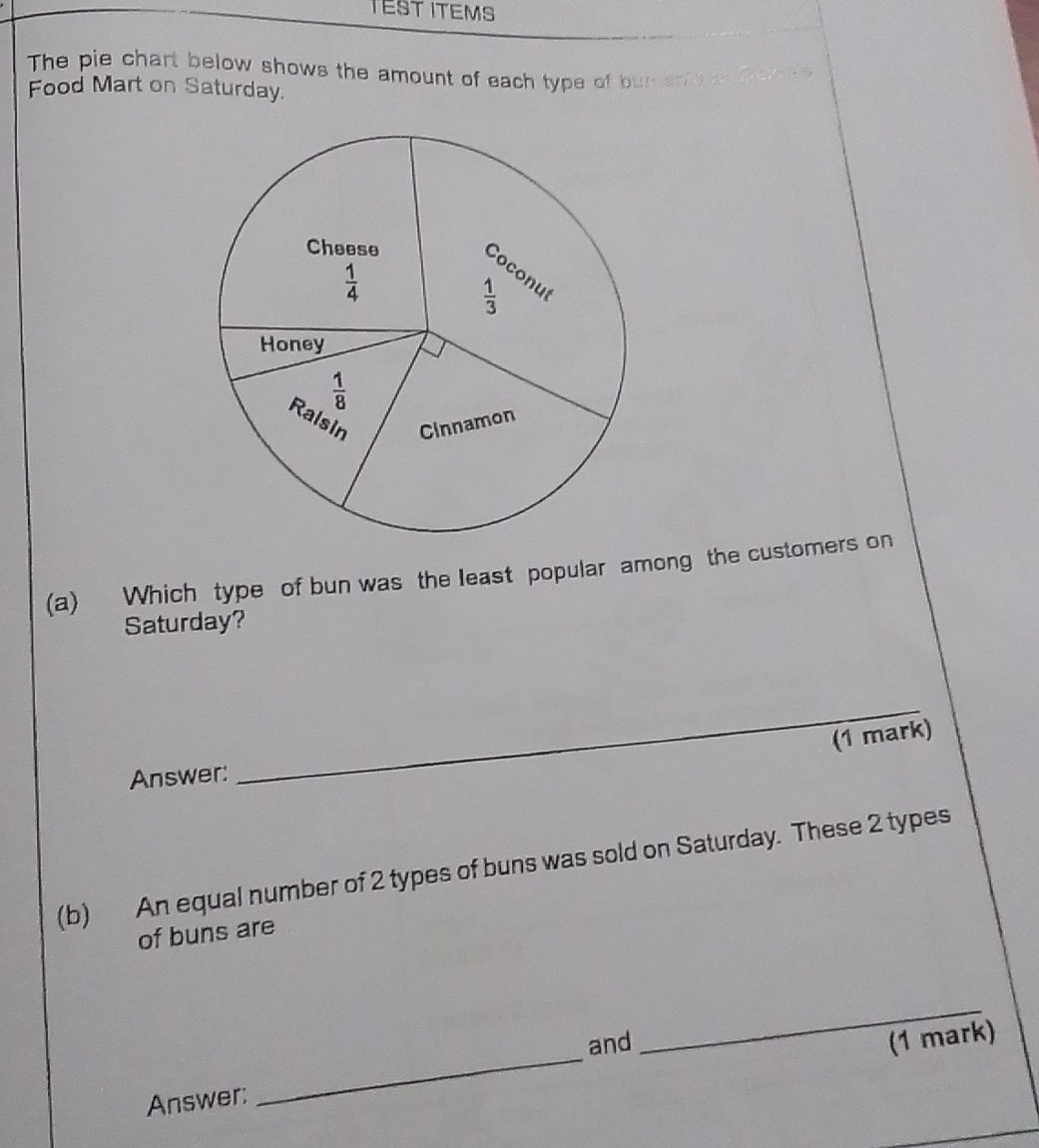 The pie chart below shows the amount of each | StudyX