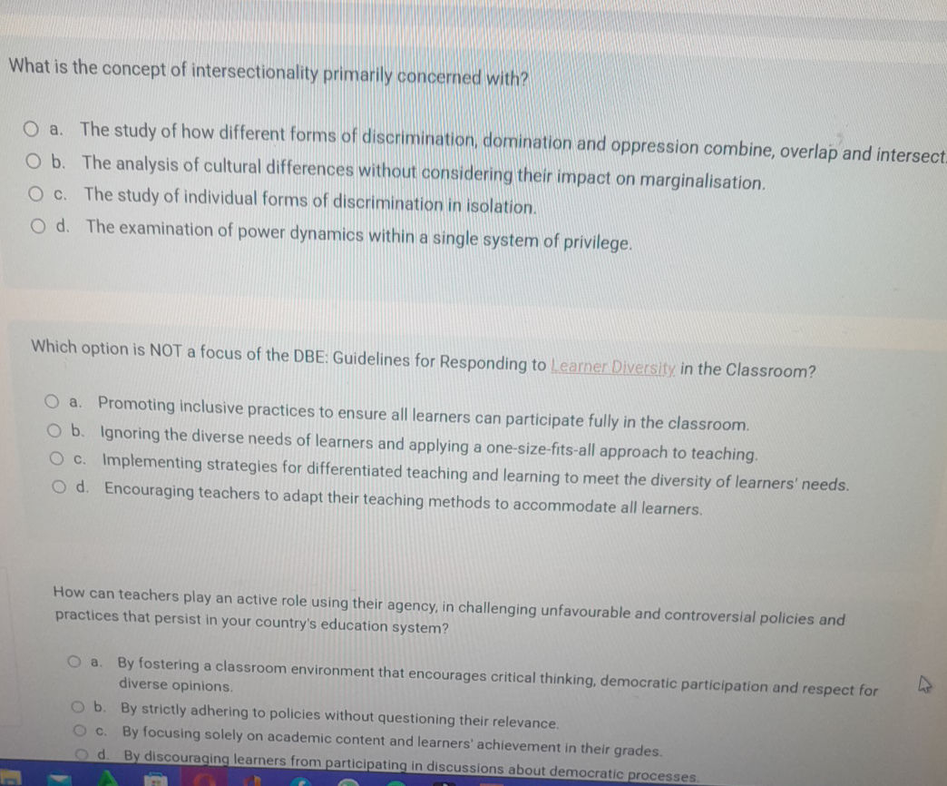 What is the concept of intersectionality | StudyX