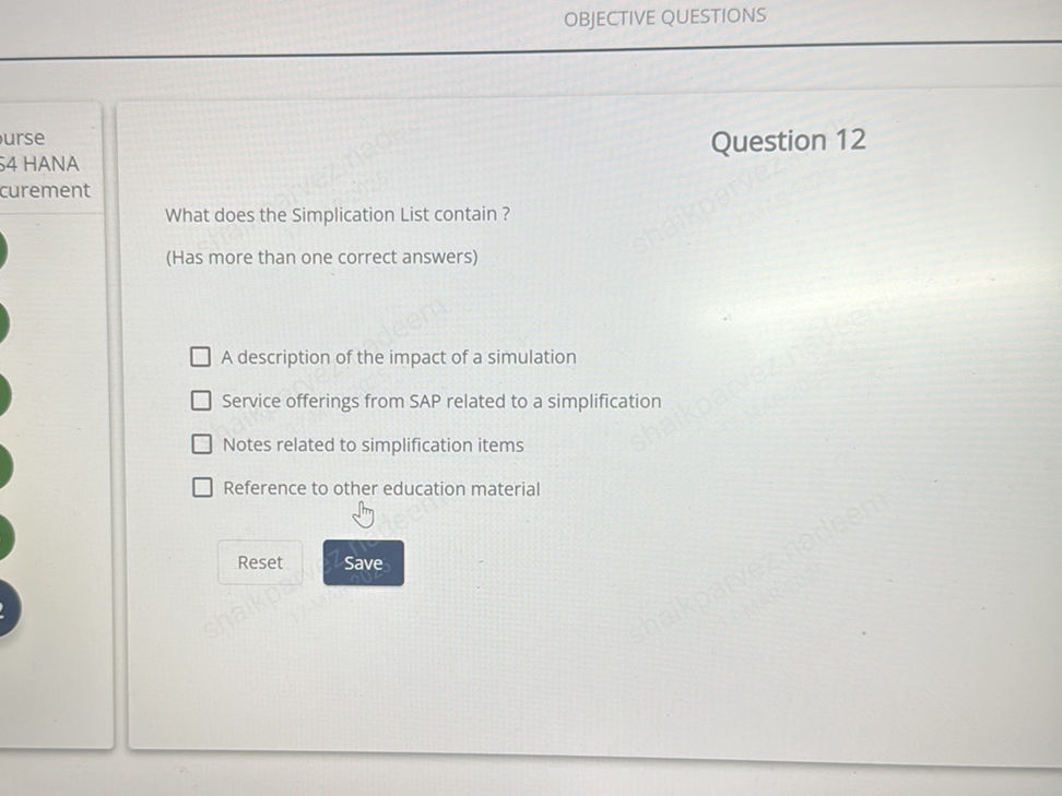 Simplication Is Key Question 12 What does the Simplication List
