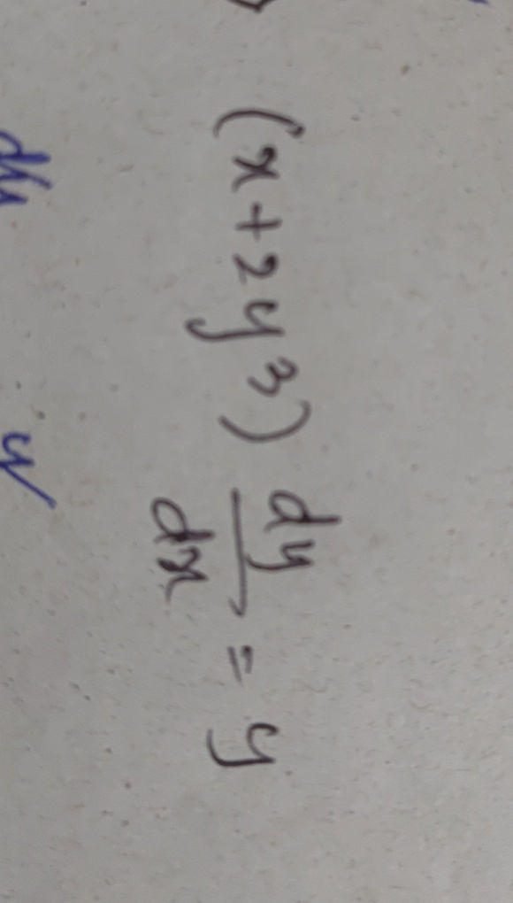 Solving Differential Equation (x + 2y) dy/dx | StudyX