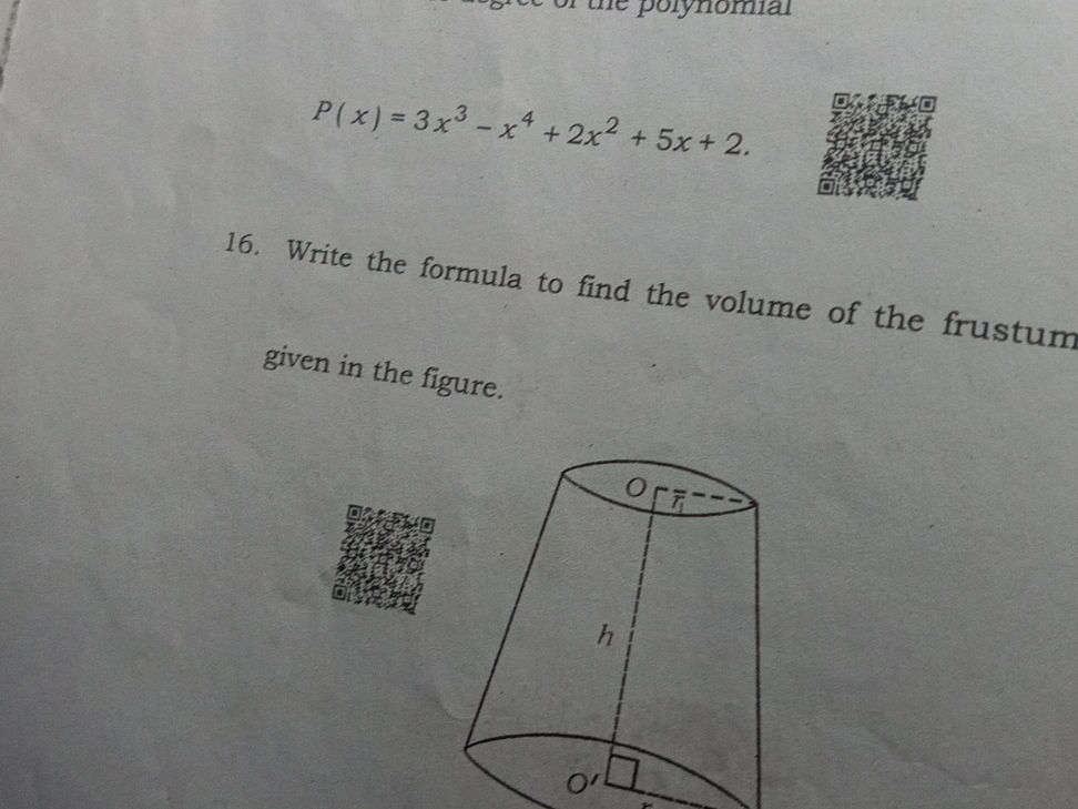 16. Write the formula to find the volume of | StudyX