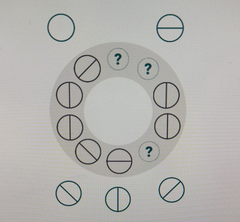 The image presents a pattern recognition | StudyX