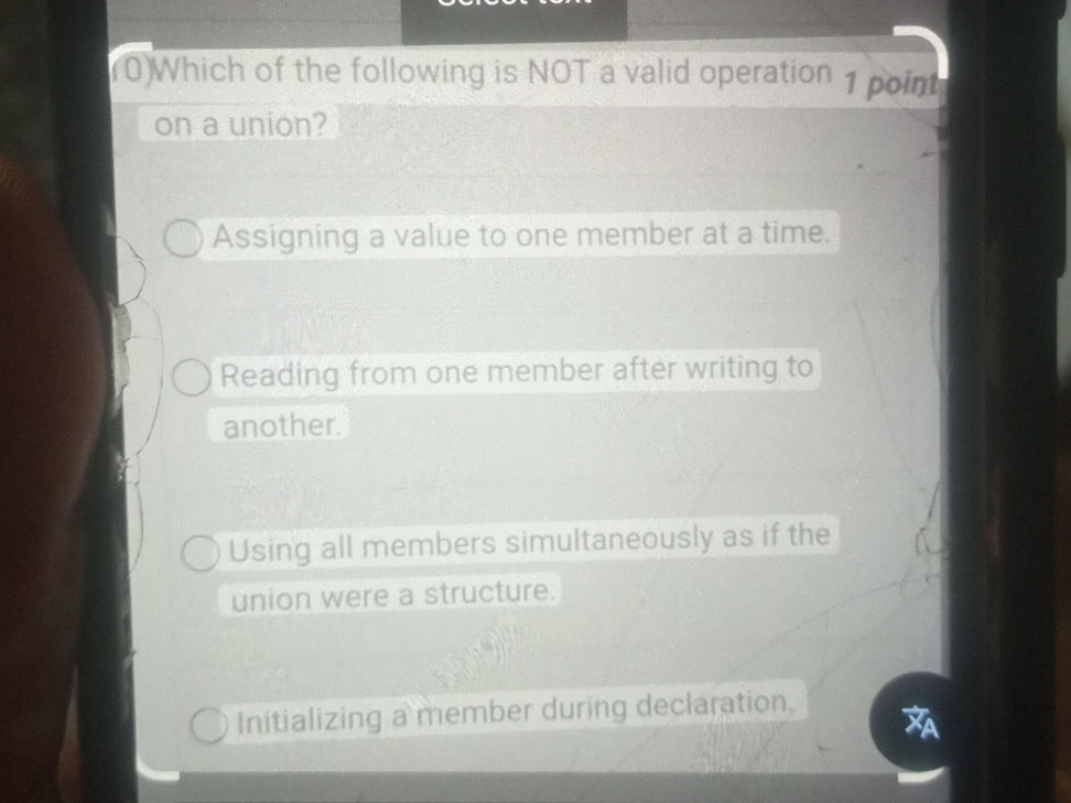 10) Which of the following is NOT a valid | StudyX