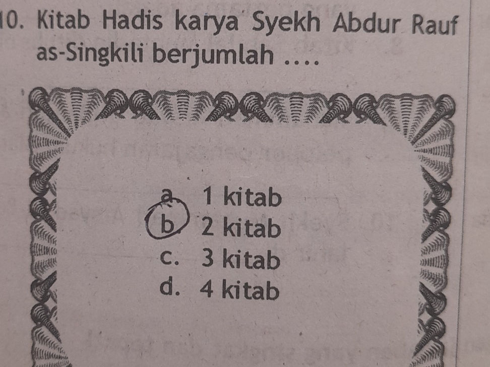 10. Kitab Hadis karya Syekh Abdur Rauf | StudyX
