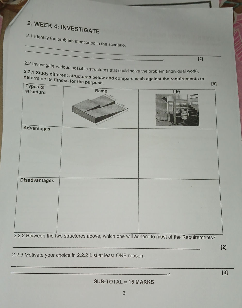 2. WEEK 4: INVESTIGATE 2.1 Identify the | StudyX
