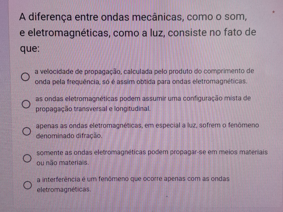 A diferença entre ondas mecânicas, como o | StudyX