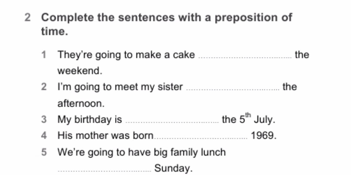2 Complete the sentences with a preposition | StudyX