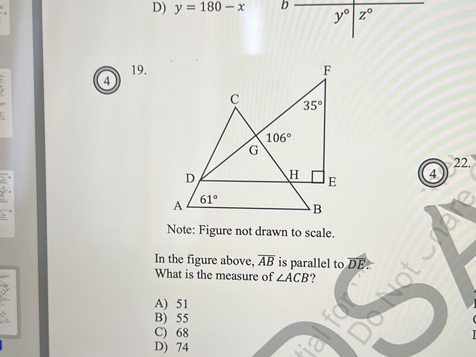 In the figure above, $ {AB}$ is parallel to | StudyX