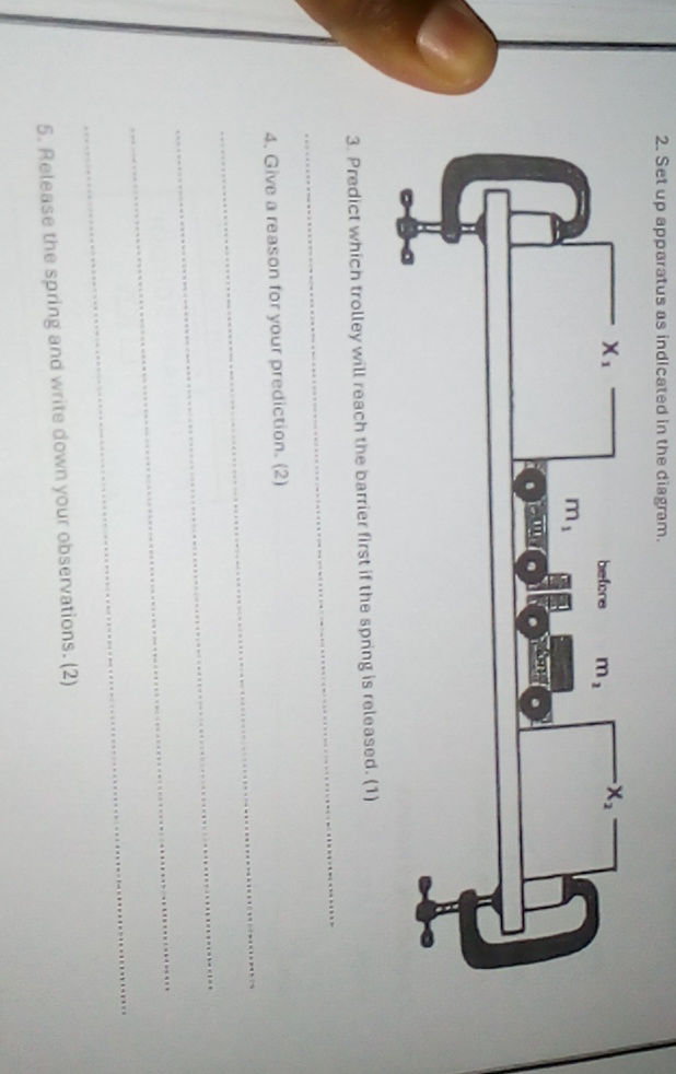 2. Set up apparatus as indicated in the | StudyX