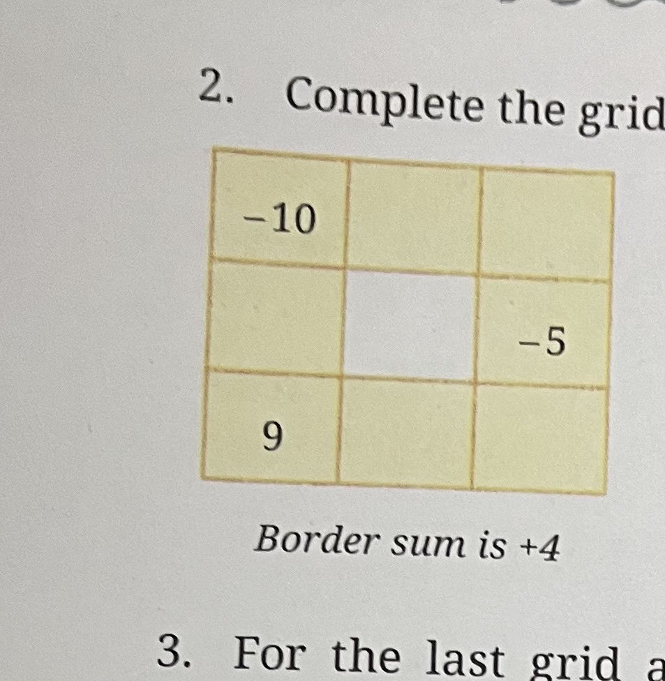 2. Complete the grid | -10 | | | | StudyX