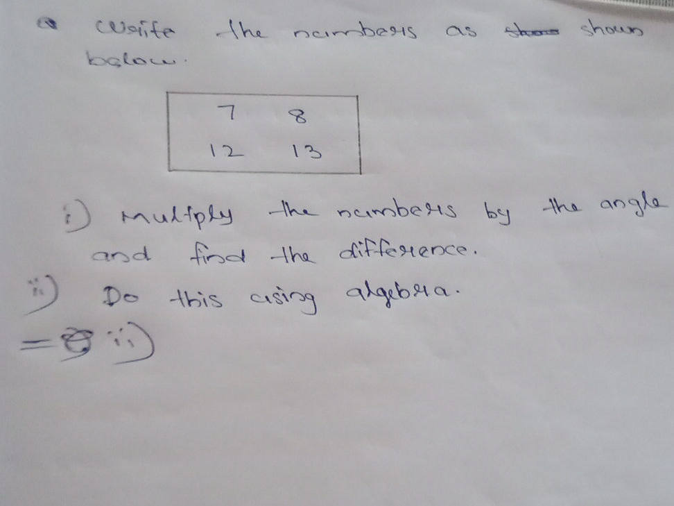 Write The Numbers Below Examples Write the numbers as shown below. | 7 | 8 | | StudyX