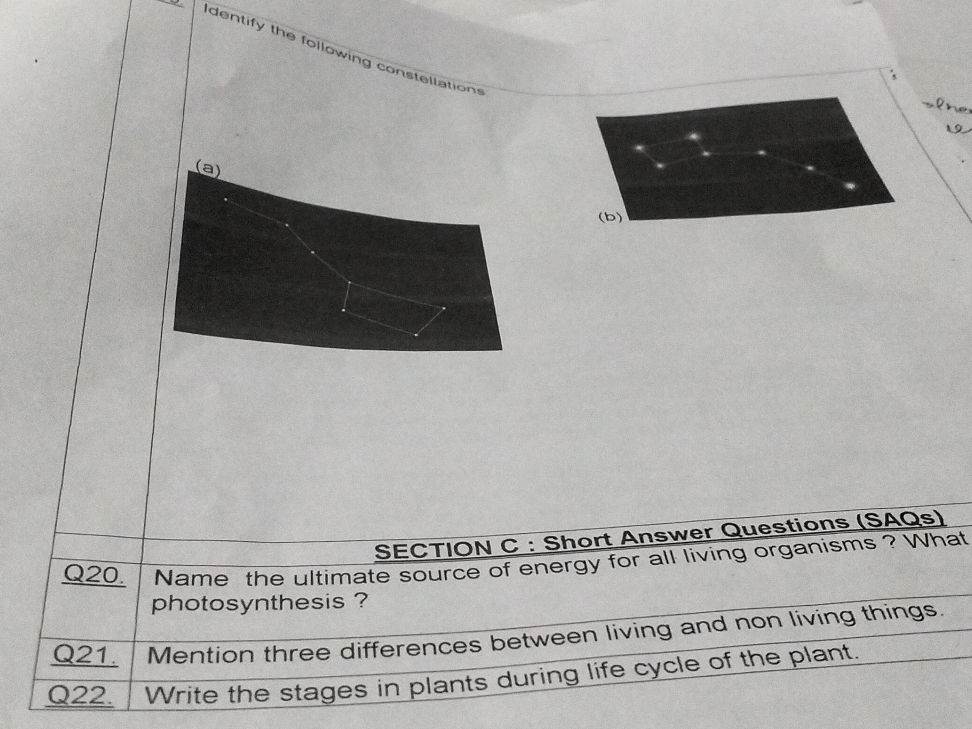 Identify the following constellations (a) | StudyX