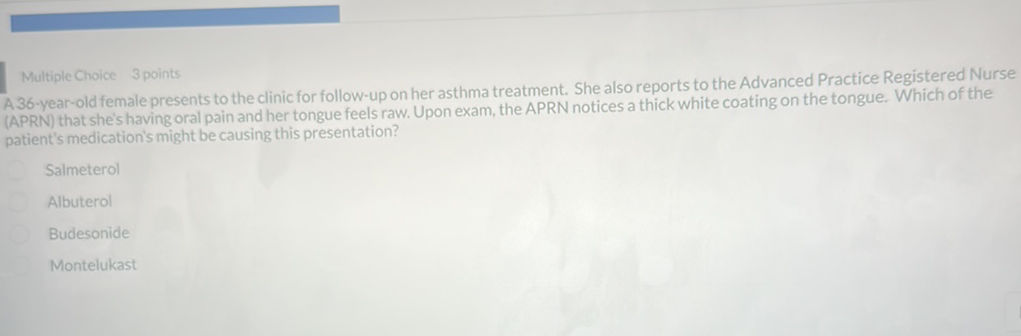 A 36-year-old female presents to the clinic