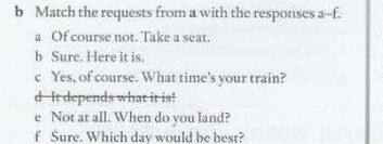 b Match the requests from a with the | StudyX