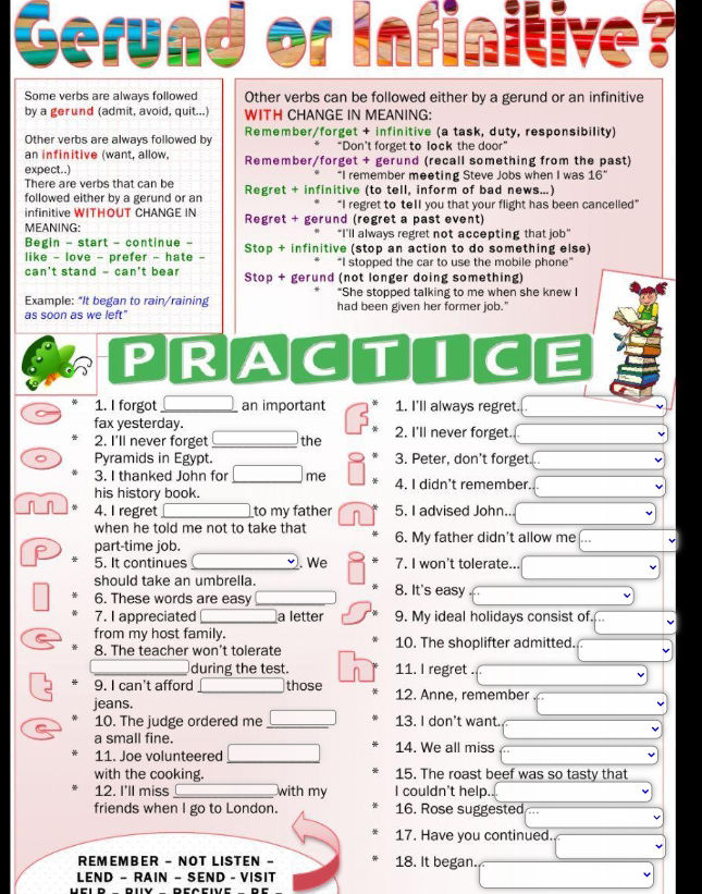 Gerund or Infinitive? Some verbs are always | StudyX