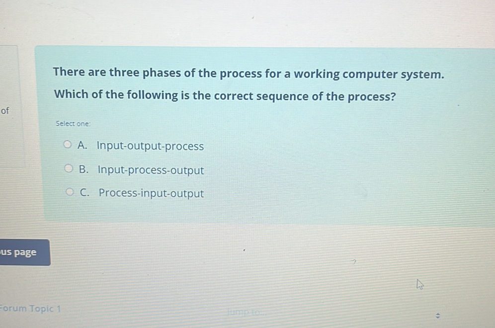 2 Phase Computer There are three phases of the process for a | StudyX