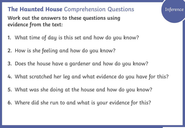The Haunted House Comprehension Questions | StudyX