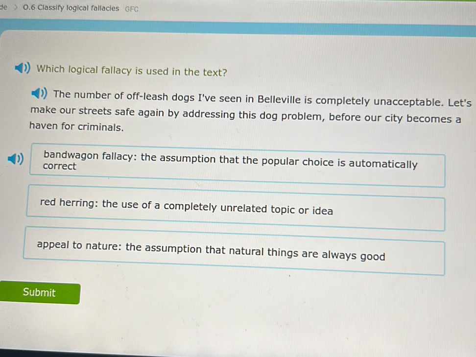 Which logical fallacy is used in the text? | StudyX