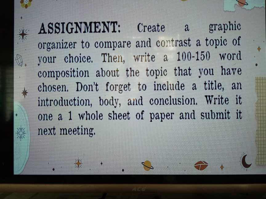 ASSIGNMENT: Create a graphic organizer to | StudyX