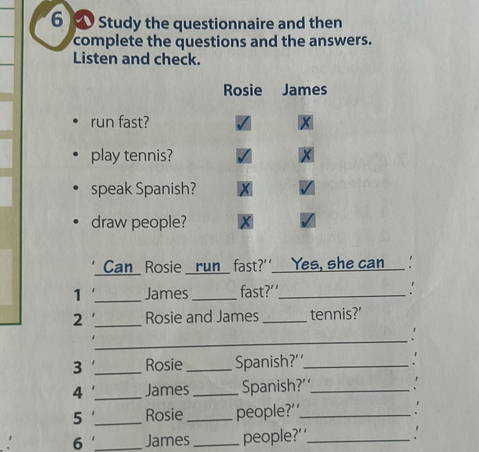 Study the questionnaire and then complete | StudyX