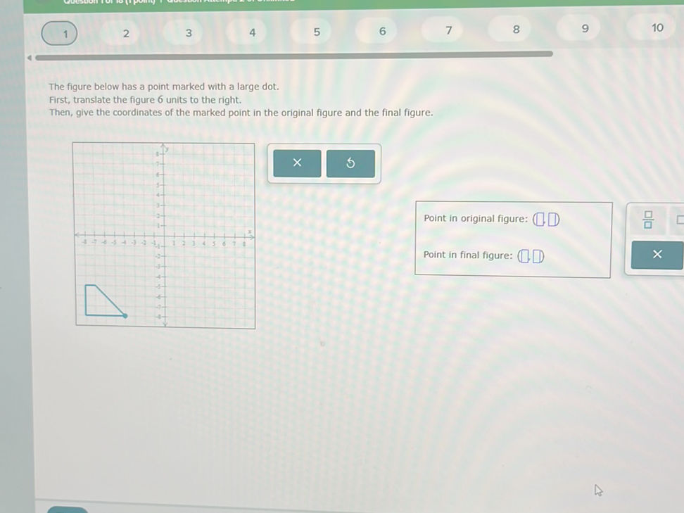 The figure below has a point marked with a | StudyX
