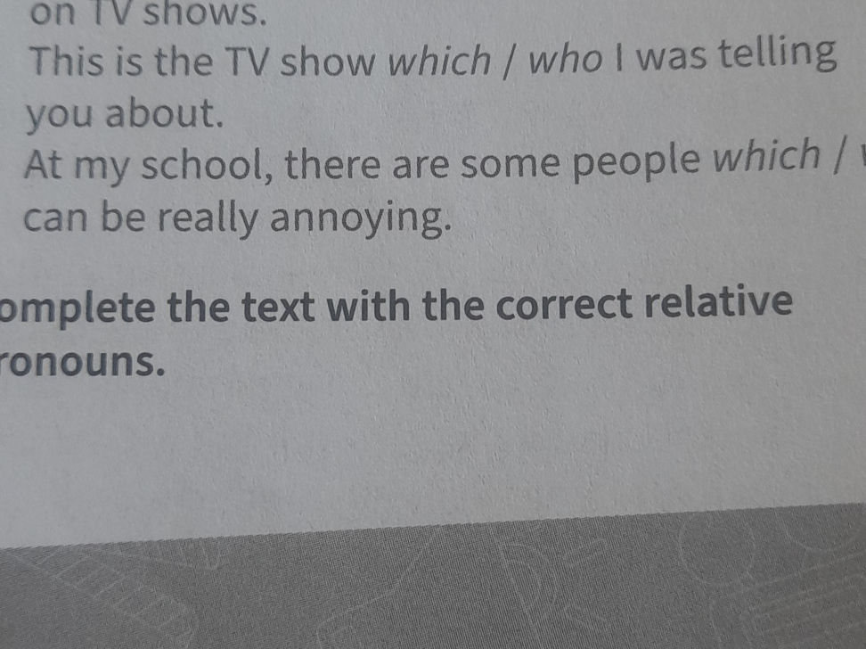 Complete the text with the correct relative | StudyX