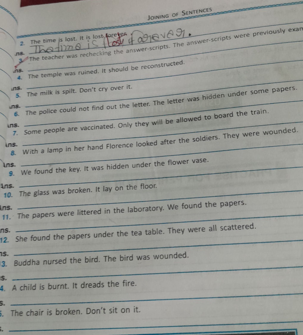 Re Checking Answer Script 2. The time is lost. It is lost forever 3. | StudyX