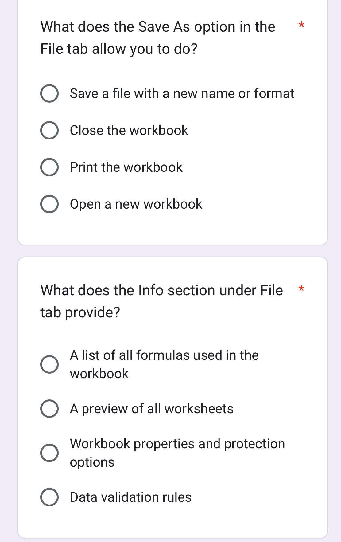 What does the Save As option in the File tab | StudyX