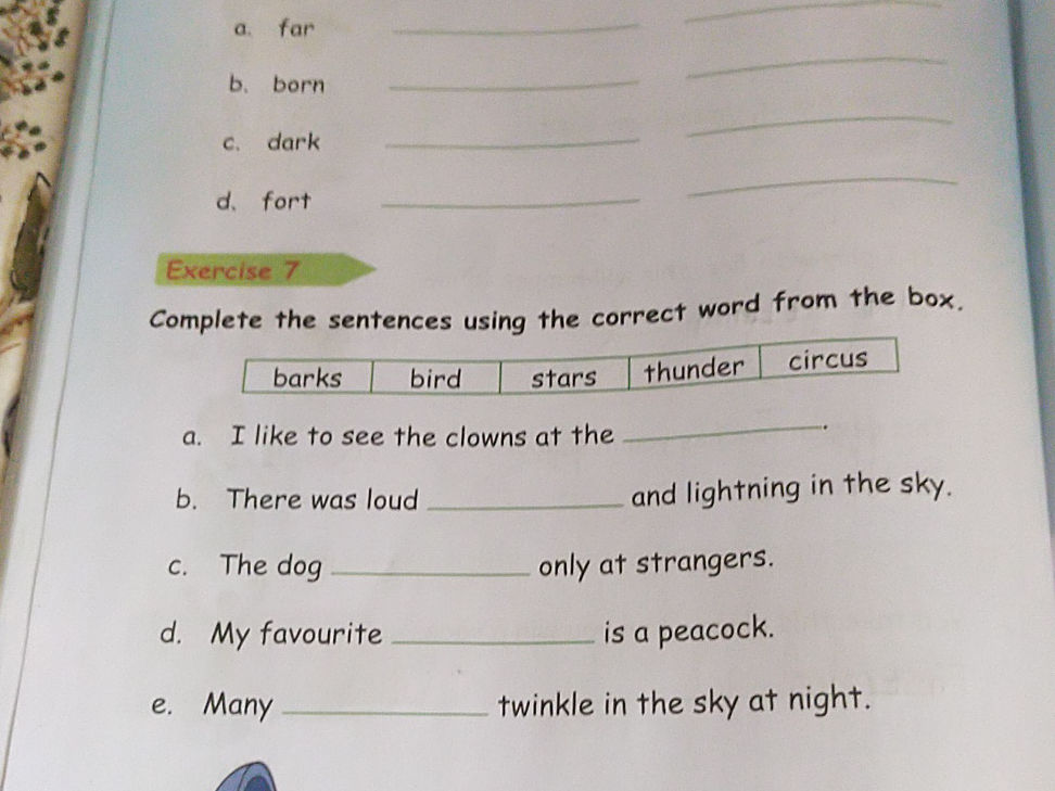 Complete the sentences using the correct | StudyX