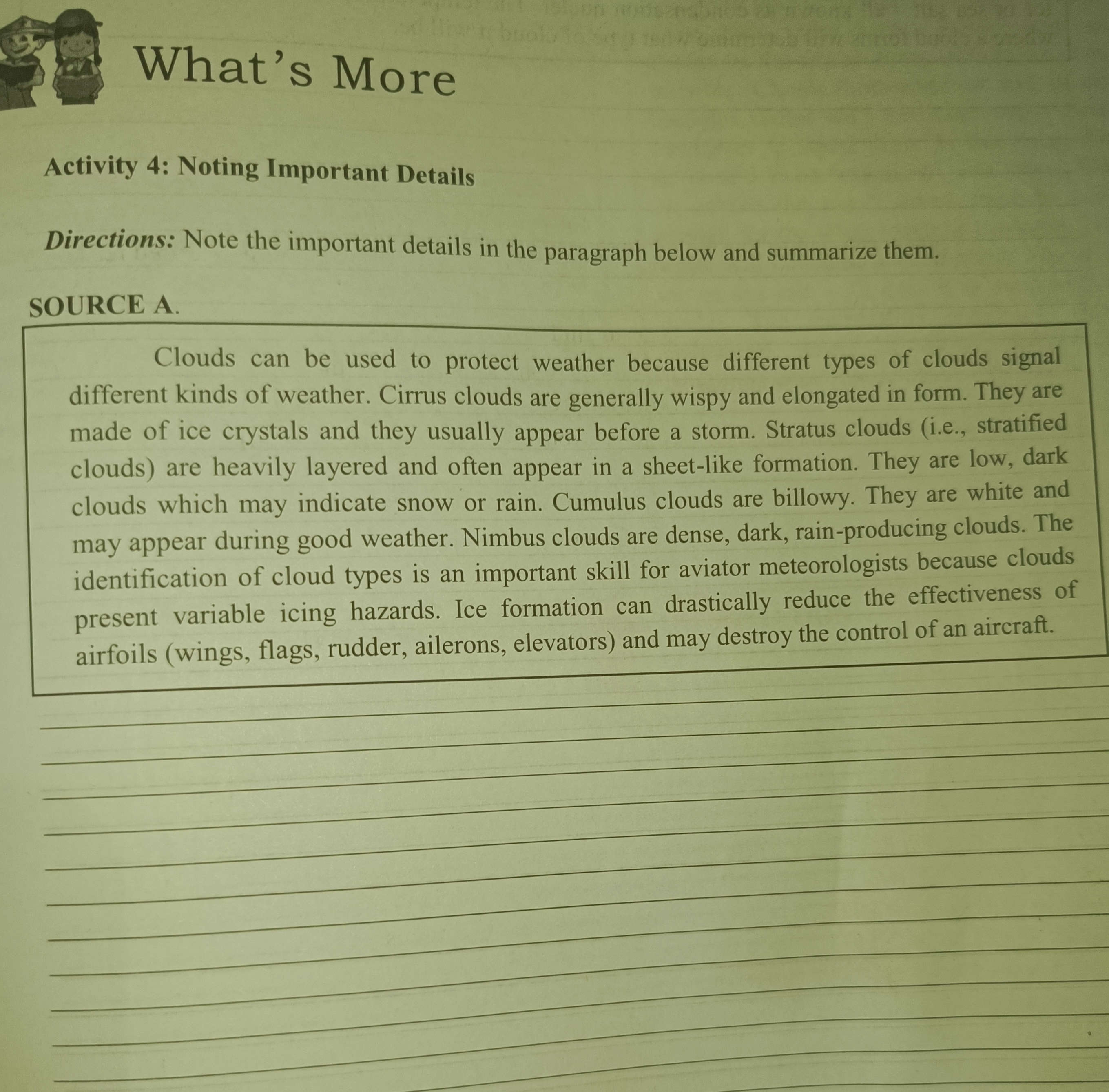 Directions: Note the important details in | StudyX