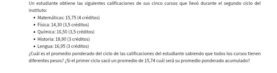 Un estudiante obtiene las siguientes | StudyX