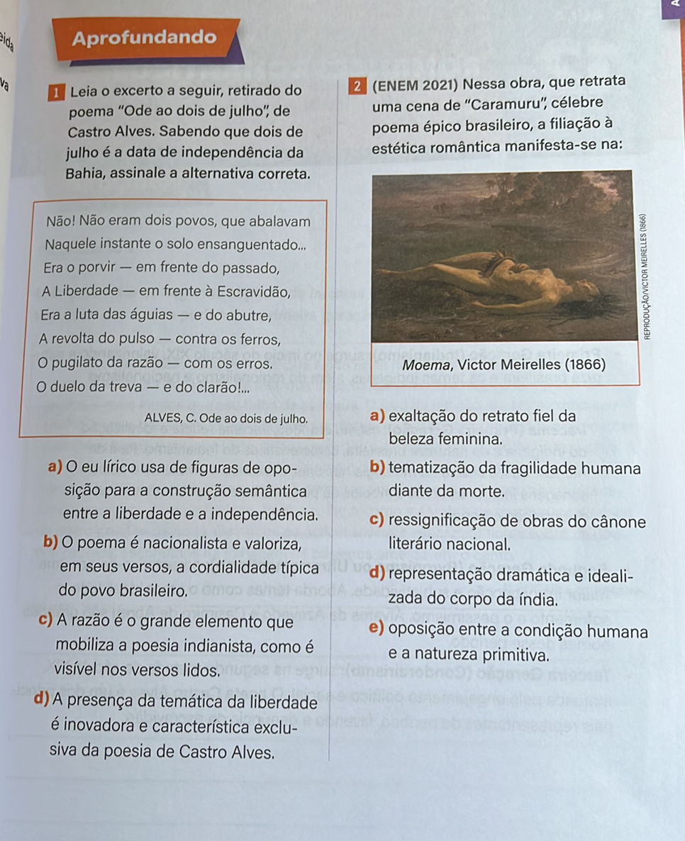1 Leia o excerto a seguir, retirado do poema