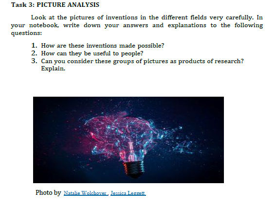 Picture Analysis Task 3: PICTURE ANALYSIS Look at the | StudyX