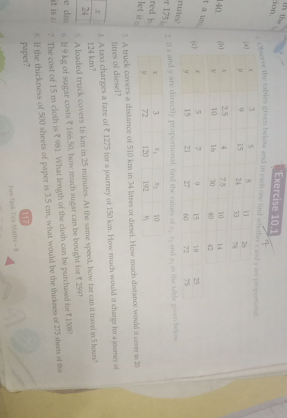 1. Observe the tables given below and in | StudyX