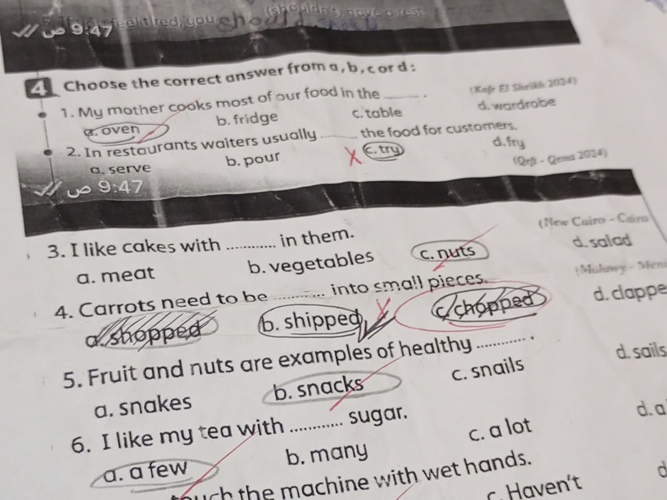 4 Choose the correct answer from a, b, c or | StudyX