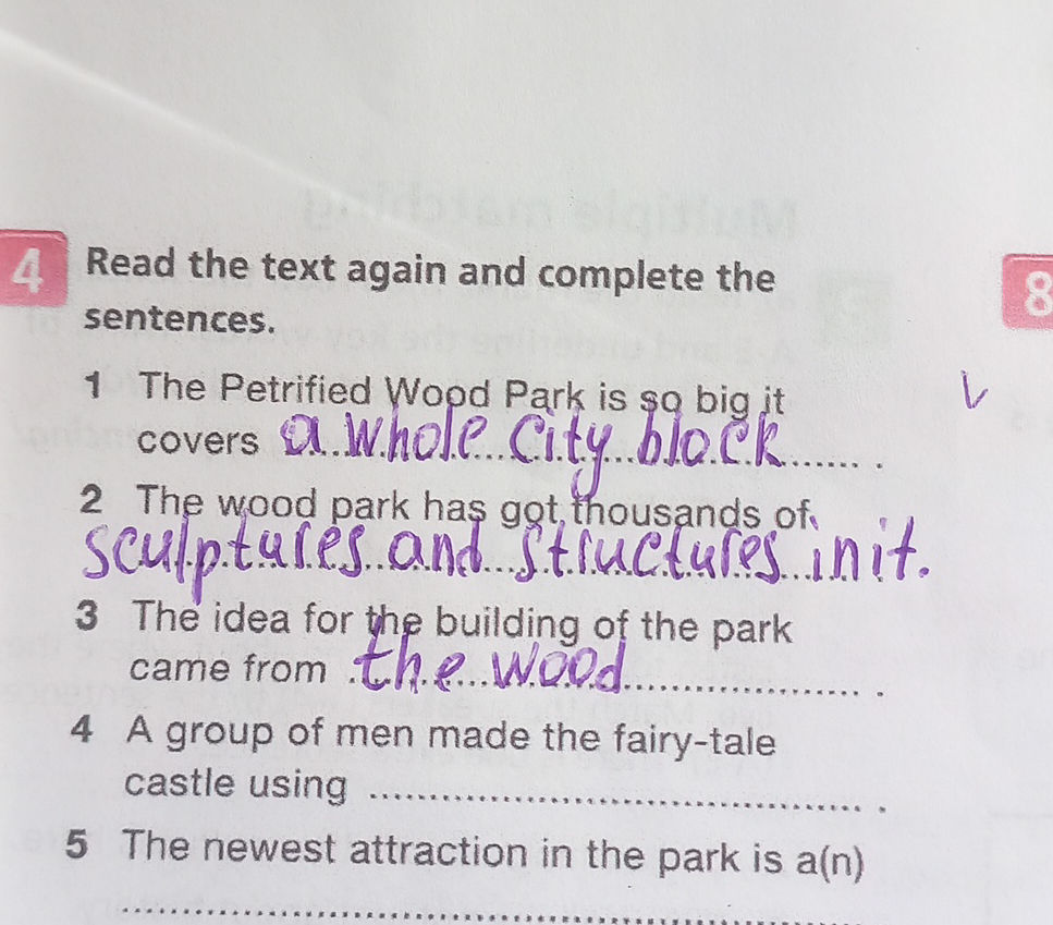 4 Read the text again and complete the | StudyX