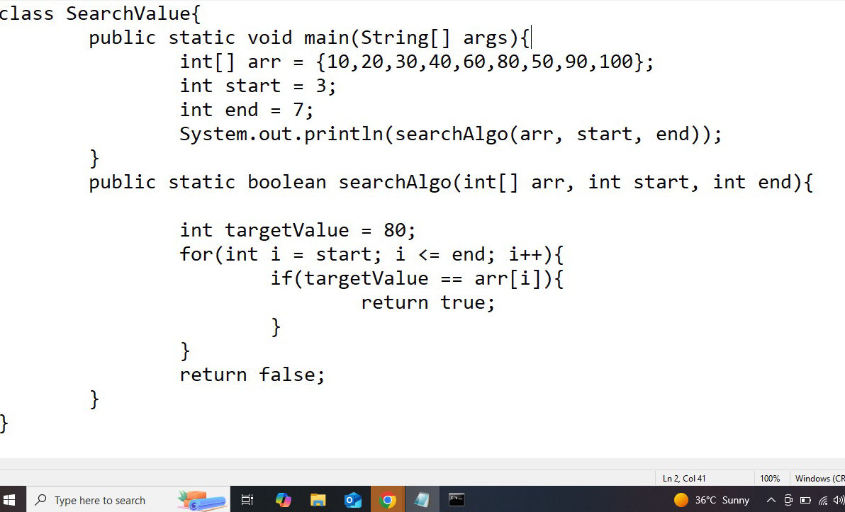 ```java class SearchValue{ public static | StudyX