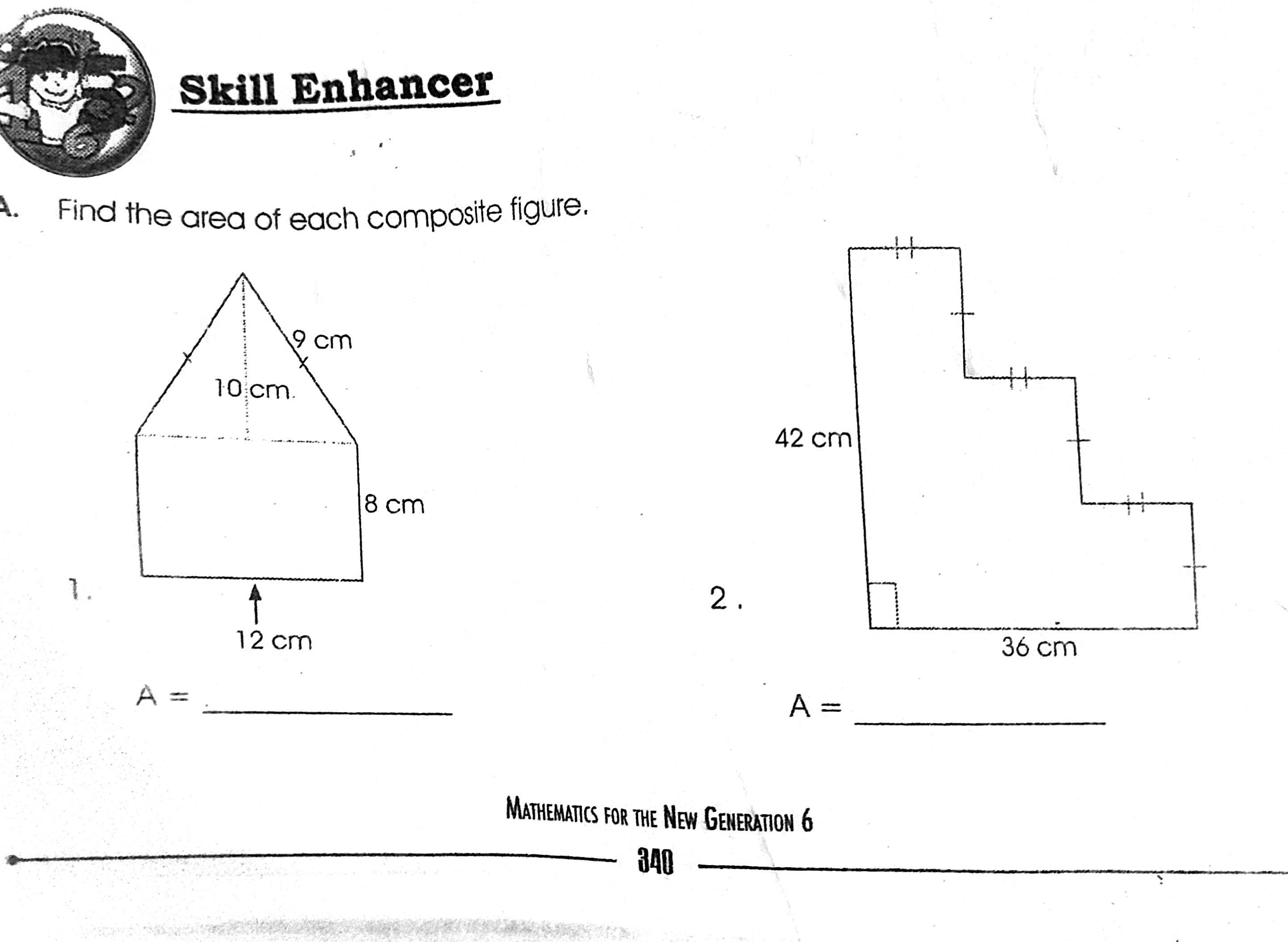 A. Find the area of each composite figure. | StudyX