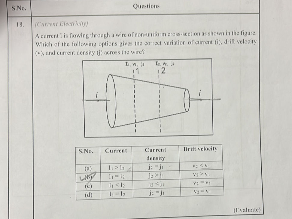 [Current Electricity] A current I is flowing
