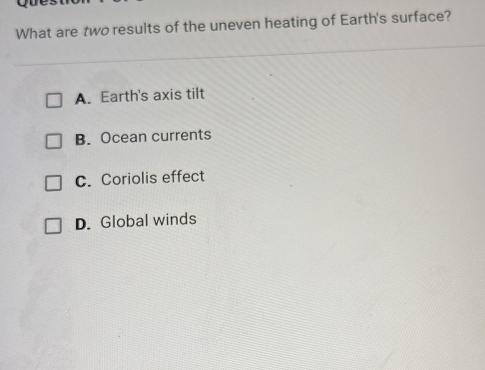 Uneven Heating Of Earth S Surface